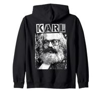 Karl Marx Marxism Socialism Communism Funny Pop Art Zip Hoodie