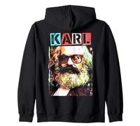 Karl Marx Marxism Socialism Communism Funny Pop Art Zip Hoodie