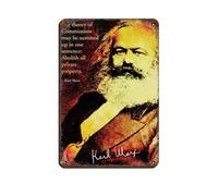 Karl Marx Original Art Print Retro Poster Metal Tin Sign Chic Art Retro Iron Painting Bar People Cave Cafe Family Garage Poster Wall Decoration 8x12inch(20x30cm)