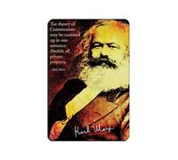 Karl Marx Original Art Print Tin Sign Vintage Metal Pub Club Cafe Bar Home Wall Art Decoration Poster Retro 8x12inch(20x30cm)