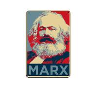 Karl Marx Original Art Retro Poster Metal Tin Sign Chic Art Retro Iron Painting Bar People Cave Cafe Family Garage Poster Wall Decoration 8x12inch(20x30cm)