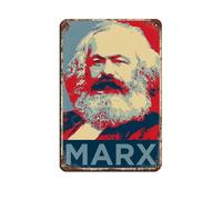 Karl Marx Original Art Tin Sign Vintage Metal Pub Club Cafe Bar Home Wall Art Decoration Poster Retro 8x12inch(20x30cm)