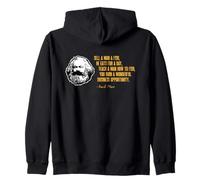 Karl Marx Parody - How to ruin a Business Opportunity Zip Hoodie