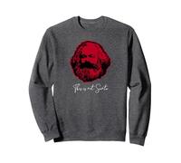 Karl Marx Parody - This is not Santa Sweatshirt, Adult Unisex, Dark Heather Grey, XX-Large