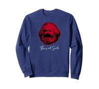 Karl Marx Parody - This is not Santa Sweatshirt, Adult Unisex, Navy Blue, Large