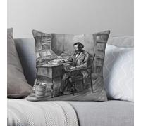 Karl Marx Philosopher Square Pillowcase Polyester Linen Velvet Creative Zip Decorative Throw Pillow Case Sofa Cushion Cover