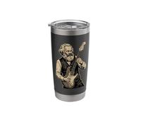 Karl Marx Playing Electric Guitar Philosopher Rocker Stainless Steel Insulated Tumbler