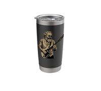 Karl Marx Playing Electric Guitar Philosopher Rocker Stainless Steel Insulated Tumbler