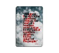 Karl Marx Quote Poster Retro Poster Metal Tin Sign Chic Art Retro Iron Painting Bar People Cave Cafe Family Garage Poster Wall Decoration 8x12inch(20x30cm)