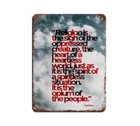 Karl Marx Quote Poster Tin Sign Vintage Metal Pub Club Cafe Bar Home Wall Art Decoration Poster Retro 12x16inch(30x40cm)