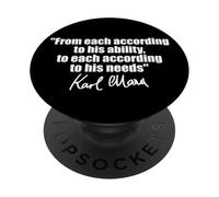 KARL MARX QUOTE: TO EACH ACCORDING TO HIS ABILITY NEEDS PopSockets Adhesive PopGrip