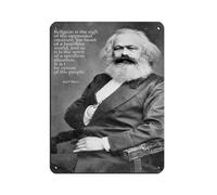 Karl Marx - Religion Is The Sigh of The Oppressed Retro Poster Metal Tin Sign Chic Art Retro Iron Painting Bar People Cave Cafe Family Garage Poster Wall Decoration 12x16inch(30x40cm)