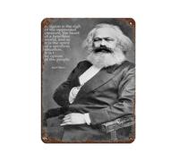 Karl Marx - Religion Is The Sigh of The Oppressed Tin Sign Vintage Metal Pub Club Cafe Bar Home Wall Art Decoration Poster Retro 12x16inch(30x40cm)