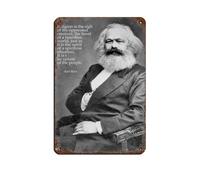 Karl Marx - Religion Is The Sigh of The Oppressed Tin Sign Vintage Metal Pub Club Cafe Bar Home Wall Art Decoration Poster Retro 8x12inch(20x30cm)