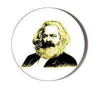 Karl Marx Retro Image 6 x 70mm Vinyl Stickers