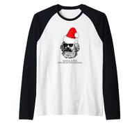 Karl Marx Santa Socialist Leftist Christmas Raglan Baseball Tee