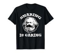 Karl Marx Sharing Is Caring Funny Political Socialist Design T-Shirt