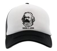 Karl Marx Sharing Is Caring Men Women Unisex Baseball Cap Black White Men Women Baseball Cap Black White