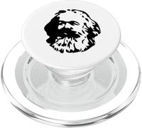 Karl Marx Silhouette Minimalist Communism Socialism PopSockets PopGrip for MagSafe