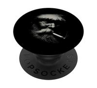 Karl Marx Stipple Art Philosopher Portrait Cigar PopSockets Adhesive PopGrip