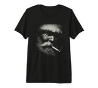 Karl Marx Stipple Art Philosopher Portrait Cigar Premium T-Shirt