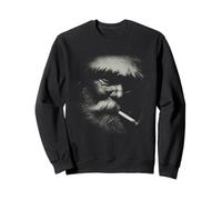 Karl Marx Stipple Art Philosopher Portrait Cigar Sweatshirt