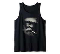 Karl Marx Stipple Art Philosopher Portrait Cigar Tank Top