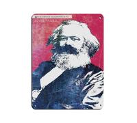 Karl Marx - The Icons of Economics Retro Poster Metal Tin Sign Chic Art Retro Iron Painting Bar People Cave Cafe Family Garage Poster Wall Decoration 12x16inch(30x40cm)