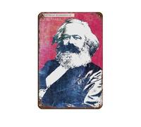 Karl Marx - The Icons of Economics Tin Sign Vintage Metal Pub Club Cafe Bar Home Wall Art Decoration Poster Retro 8x12inch(20x30cm)