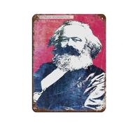 Karl Marx - The Icons of Economics Tin Sign Vintage Metal Pub Club Cafe Bar Home Wall Art Decoration Poster Retro 12x16inch(30x40cm)