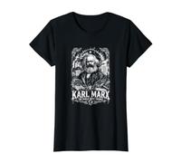 Karl Marx The World Must Change Workers Unite Value Graphic T-Shirt, Women, Black, XS
