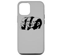 Karl Marx Vladimir Lenin Friedrich Angels Statues Heads CCCP Case for iPhone 12/12 Pro
