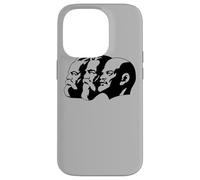 Karl Marx Vladimir Lenin Friedrich Angels Statues Heads CCCP Case for iPhone 14 Pro