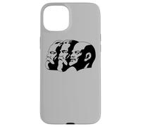 Karl Marx Vladimir Lenin Friedrich Angels Statues Heads CCCP Case for iPhone 15 Plus