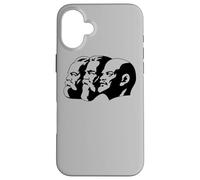 Karl Marx Vladimir Lenin Friedrich Angels Statues Heads CCCP Case for iPhone 16 Plus