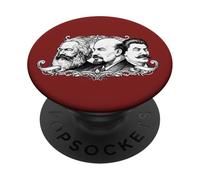 Karl Marx, Vladimir Lenin, Joseph Stalin Communist History PopSockets Adhesive PopGrip