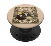 Karl Marx When Life Gives you Lemons Destroy Capitalism PopSockets Adhesive PopGrip