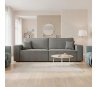 Karl Modern Corner Sofa Bed Dark Grey Upholstery With Pull Out Sleeping Function And Built In Storage