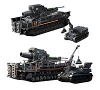 Karl Mortar and Ammunition Carrier Building Blocks Set - 4706PCS WWII German Heavy Artillery Bricks Kit, Military Tank Model, Home Decor, STEM Education Toy, Creative Gift for Adult, Teen