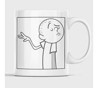 Karl Pilkington Black and White Cartoon new Quick and Easy Funny Office Style Ceramic Tea and Coffee Mug