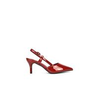 Women's Slingback Sandal Pumps Ladies Red Patent Pointed Toe Dress Party Stiletto Heel Wedding Court Shoes Size 4