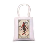Karlach Lover Gift BG3 Devil Tarot Card Shoulder Bag Karlach Inspired Tote Bag Rpg Game Lover Gift BG3 Game Fan Gift
