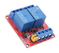 Karlak 2 Channel Relay Module Optocoupler Isolated Relay Board Optical Isolation Switch High Low Level 5V 12V 24V 10A with Terminal Interface for Control (5V)