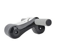Karlak 2 Wheels Ab Roller Wheel Portable Multi-Function Abdominal Exerciser for Home Office Fitness Equipment with Knee Pad 1 Unit (Black)