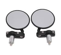 Karlak 2pcs Foldable Motorcycle Rearview Mirrors Set Round for 22mm Handlebars Vintage Style Compact Design Easy Installation