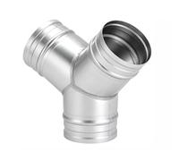 Karlak 3 Way Duct Splitter for Balanced Ventilation in Exhaust Systems - 4 Inch Galvanized Steel Tee Fitting - Suitable for Residential and Commercial Use - 1 Unit