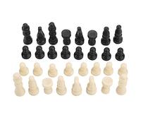 Karlak 32pcs Solid PVC Chess Pieces Lightweight Compact Fun Set for All Ages Indoor Outdoor