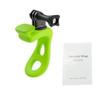 Karlak 360° Flexible Camera Mount for Arrow Storage Case Silicone Wrap Band for OSMO Action Travel Use Compact Design (Green)