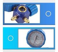 Karlak Air Condition Manifold, 500psi 35kgf Cm With Visual Mirror, Match for The Original Equipment, Convenient to Replace The Broken One, The Scale Is Clear, Easy to Read, Stable