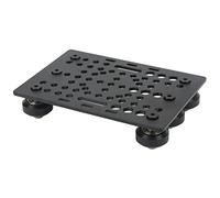 Karlak Aluminum Gantry Plate 3D Printer Accessories, Black Anodized Surface, Fold Slots for 3D Printers, CNC Lathes, Gear Hobbing Machines, Universal Application (Black Pulley)